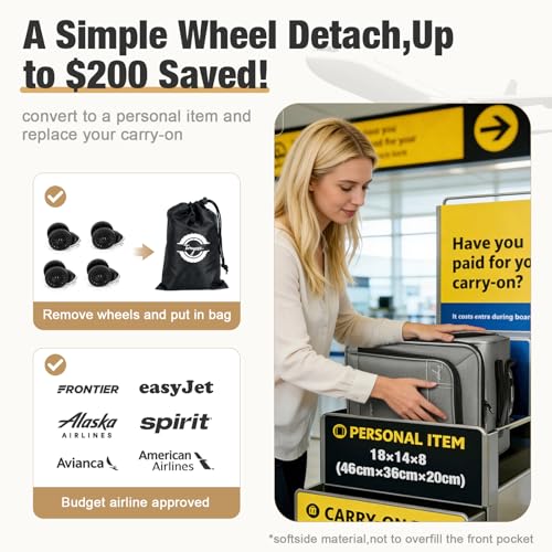 Tonyeee 17 Inch Underseat Carry-On