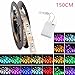 Produktbild LED Strip, GLISTENY LED Streifen 150cm Wasserdicht 5050SMD 150 LED RGB Strip Full Kit - LED Streifen mit RF Mini Controller und Netzteil