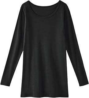 [ニッセン] インナーシャツ レディース ウォームコアコットン 綿１００％ ロング丈長袖インナー（吸湿発熱・UVカット）