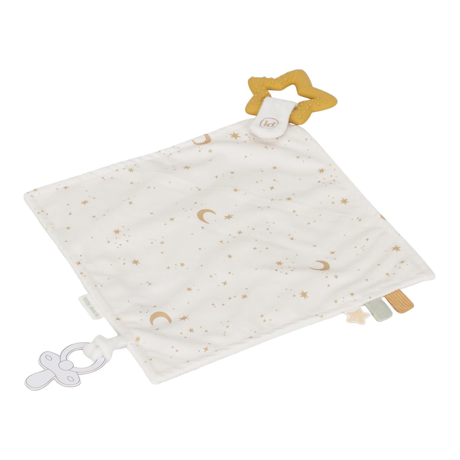 Little Dutch Paño para acurrucarse con anillo de dentición - Newborn Naturals