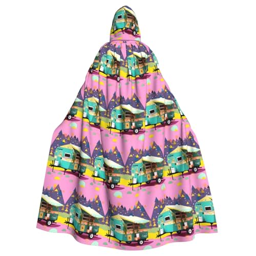 WYCZHY You Make Me Happy - Disfraz de larpa para remolque, capa con capucha para adultos, bata medieval para festival renacentista, ropa gótica