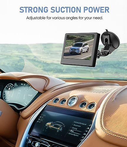 Pixelman Backup Camera Monitor Mount,(7/9 inch) Large Dual Suction Cup Reverse Camera Monitor Mount,Windshield Holder for Rear View Monitor,Car Display Monitor Bracket for RVs,Trucks,Vans