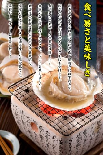 越前かに職人 甲羅組 天然 殻付き生ほたて 大型サイズ(殻幅10~12cm)×8~10枚入 の商品画像 1