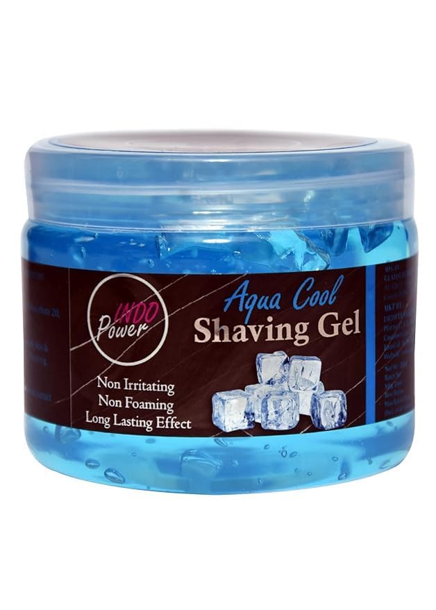 INDOPOWER Hydrating Nourishing Non Foaming Shaving Gel for Men With Aloe Vera n Glycerin Transparent Shave Gel For Maximum Visibility n Smooth Beard Shaving Vegan n Paraben Free 200Gm (2Pic)