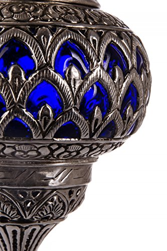 Orientalische Marokkanische Arabische Messing Silber Deckenlampe Hängeleuchte Lampe Leuchte Alishba- B 50cm – Bild 5