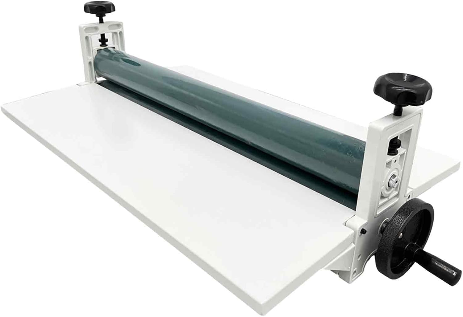 Manual Cold Laminating Machine 29.5in(75cm) with Soft Rubber Roller,All Metal Frame Laminator with Fold-up Table, Adjustable Roller Position, for Cold Mounting Photos