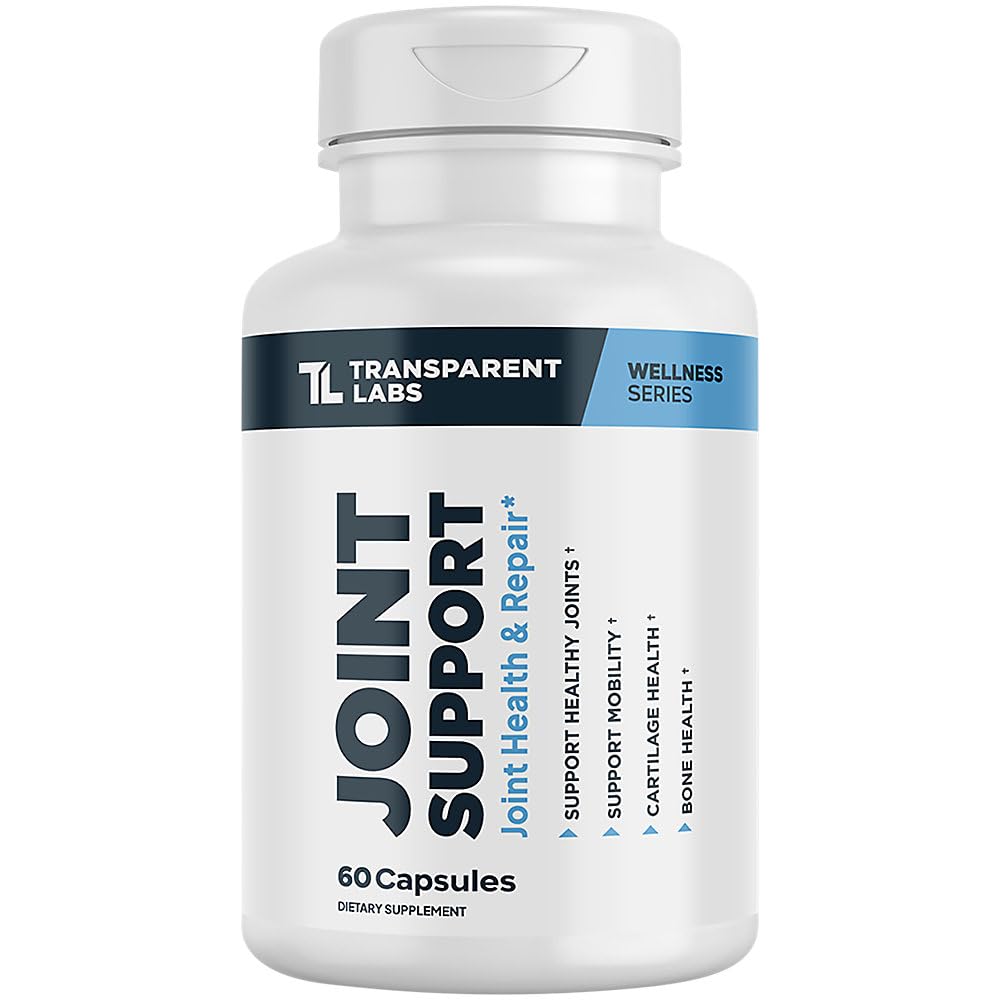 Transparent Labs Joint Support a Supports Mobility, Joint Health, and Joint Repair a (60 Capsules)