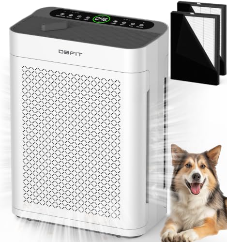 Air Purifiers for Home Large Room up to 3000sq.ft, DBFIT HEPA Double-Sided Air Purifier with Washable Filter, PM 2.5 Display Air Quality Sensor, Air Cleaner for Bedroom, Dorm Room, Pets, Office, AP300