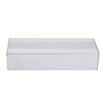 Aluminum Alloy Enclosure Power Amplifier Box, Electronic DIY Protective Case, Sandblasting Surface with Resistance, Aluminum Cooling Case for PCB Wiring and Industrial Eq