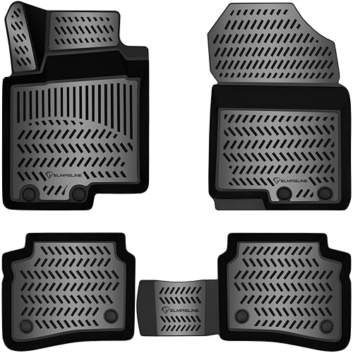 ELMASLINE 3D Tapis de Sol pour Hyundai Bayon (2021-2026) | Tapis de Voiture en Caoutchouc avec Bords Extra Hauts | Accessoires Auto