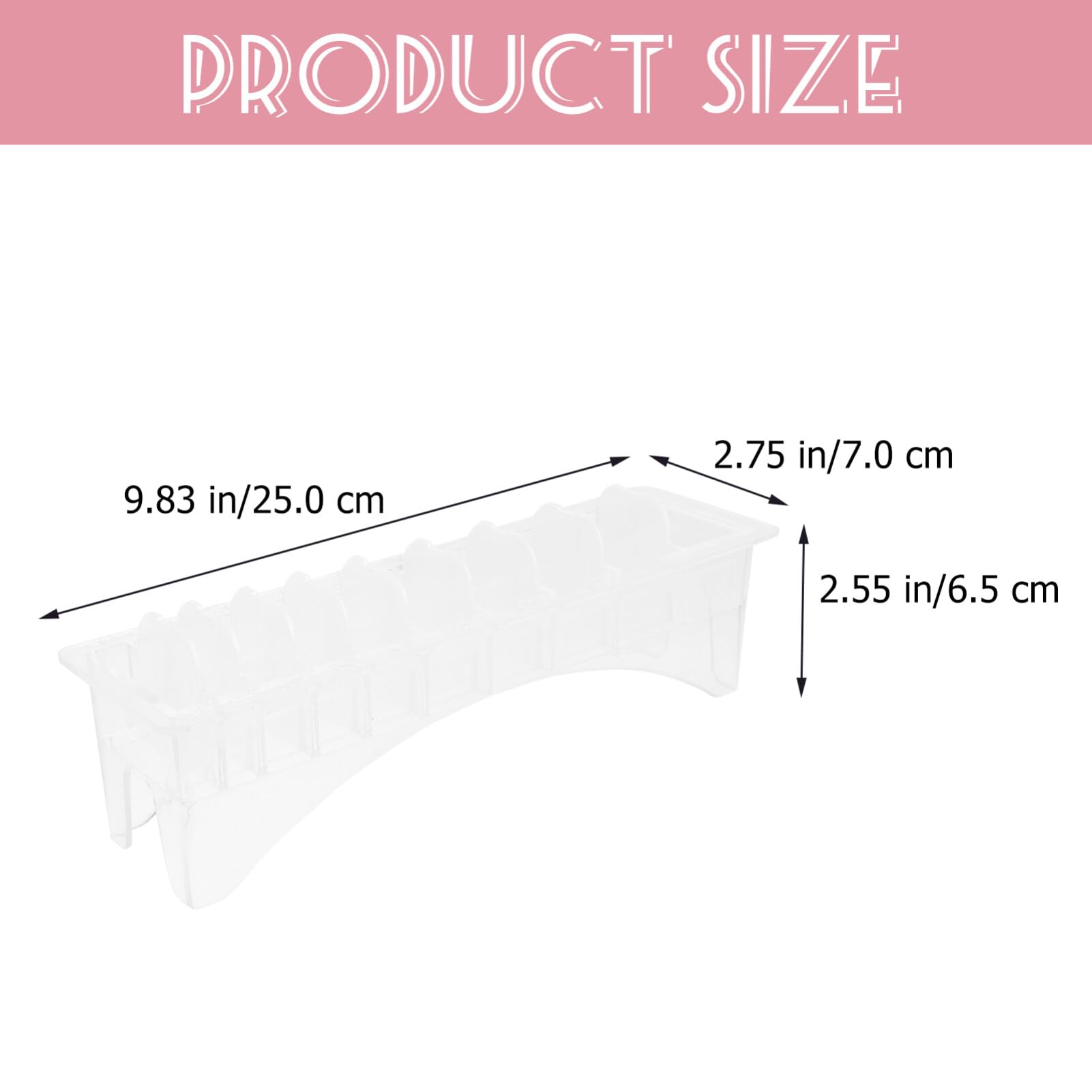 LALAFINA 1pc box Clipper Slots Barbershop Universal Electric Replacement Case Tray Comb Guard Cutter Caliper Base Plastic Shop Holder Rectangular Storage for Hairdressing Blade