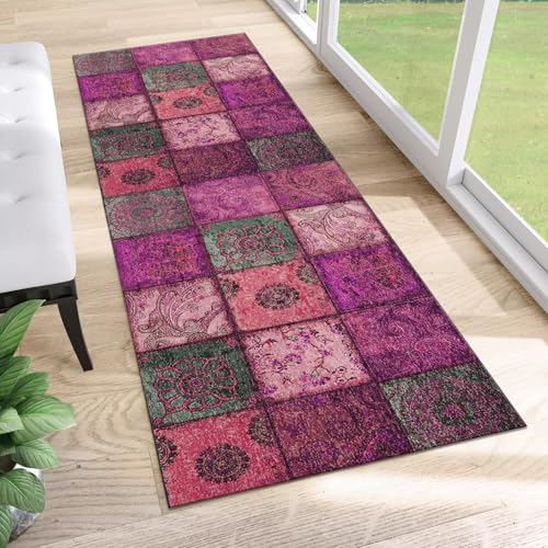 Tapis de passage rouge 50x300cm en polyester antidérapant pour cuisine - 6