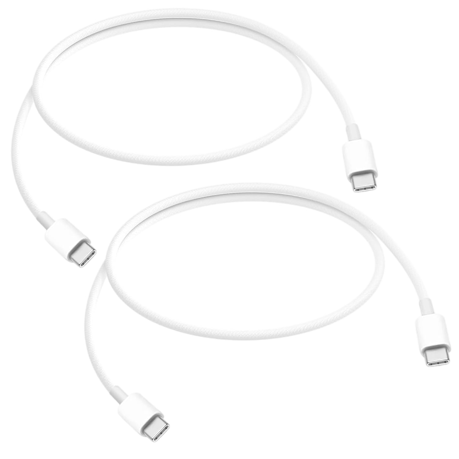 Cable corto USB C a USB C de 1.5 pies compatible con iPhone 17/16/15, 17 16 15 Pro Max, Plus, 16E, 17Air Woven Carplay, AirPods 4, AirPods Pro (2ª/3ª generación) cable de carga de coche, paquete de 2