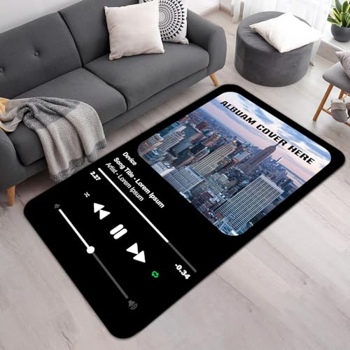 Tapete decorativo personalizado WOBAGMEN 2'x3' negro miniatura 1