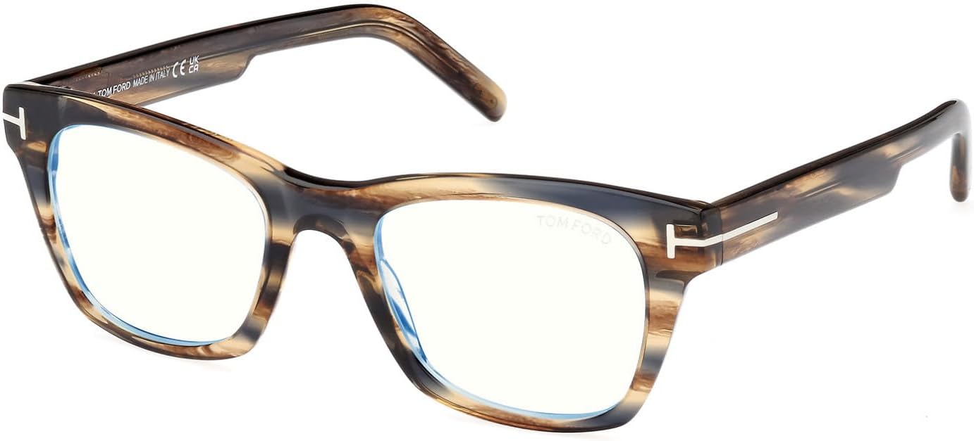 Tom Ford Eyeglasses FT 5886 -B 045 Shiny Tobacco Brown, Palladium, t Logo/Bl