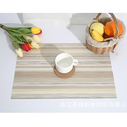 Set de table imperméable vert et doré de 30x45 cm pour repas de fête