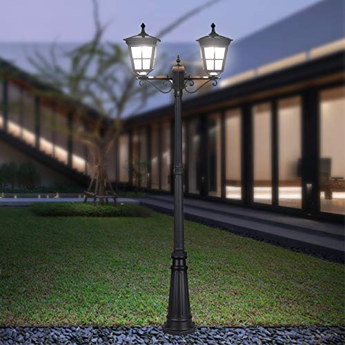 Kemeco St4311Ab1-2 Led Cast Aluminum Double Head Solar Lamp Post Light Street Light For Outdoor Landscape Pathway Driveway Street Patio Garden Yard #TOP3