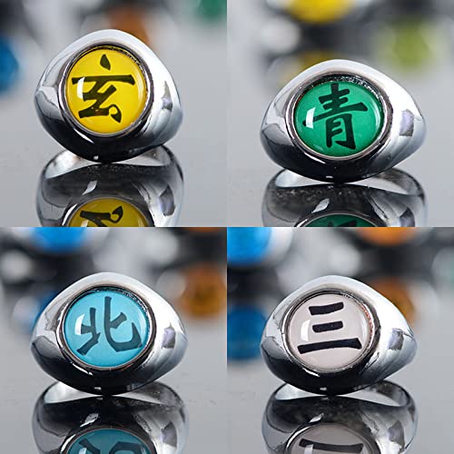 gotyou Anillos Anime Anillo Dedo, 10 Piezas Anillo de Anime para Cosplay, Anillos Akatsuki, Anillo Anime Juego Anillos, Akatsuki Uchiha Itachi, para Hombres y Mujeres Anime Accesorios