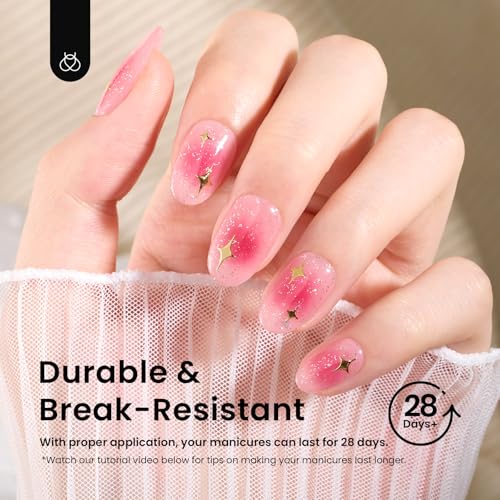 Image of Beetles Gel Nail Tips Short Oval Fake Nails 288Pcs Pre-Shaped