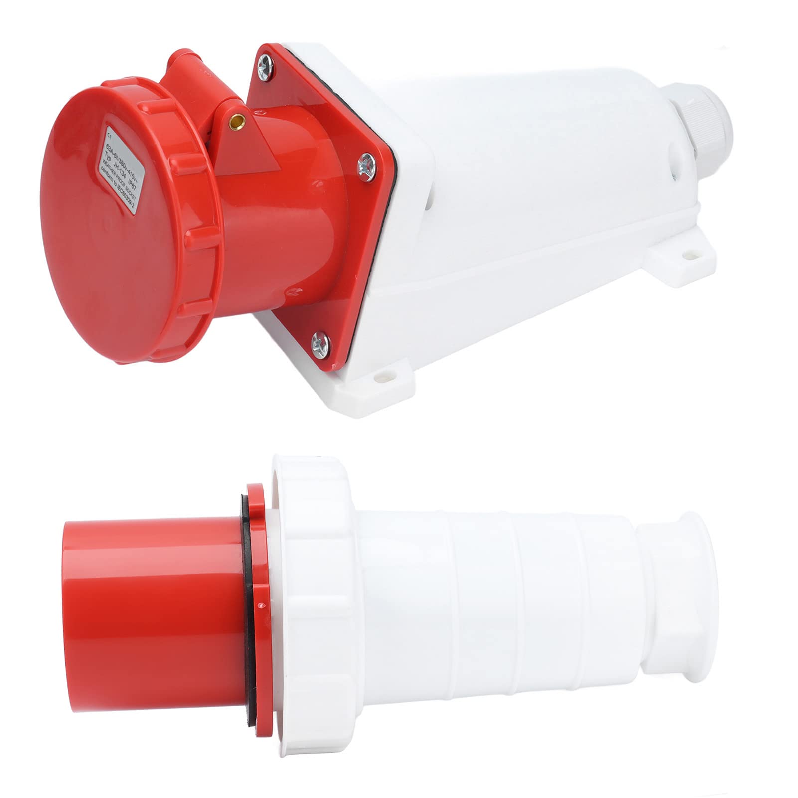Acouto Enchufe Impermeable Conector Industrial de Aviación 4 Pines 63A