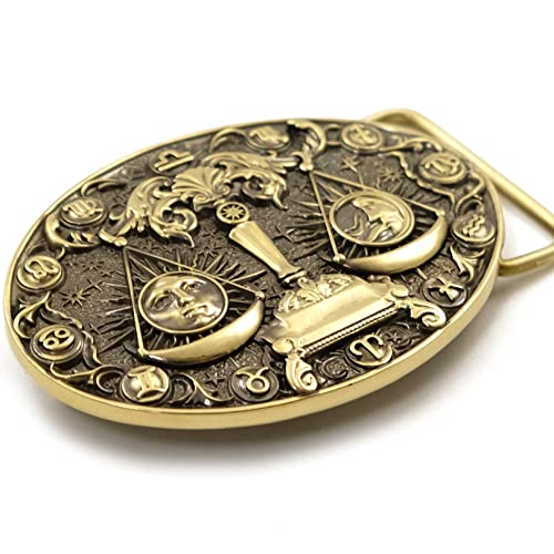 Libra belt buckle, Horoscope Astrological Zodiac Sign solid brass belt buckle for casual belt for men and women3