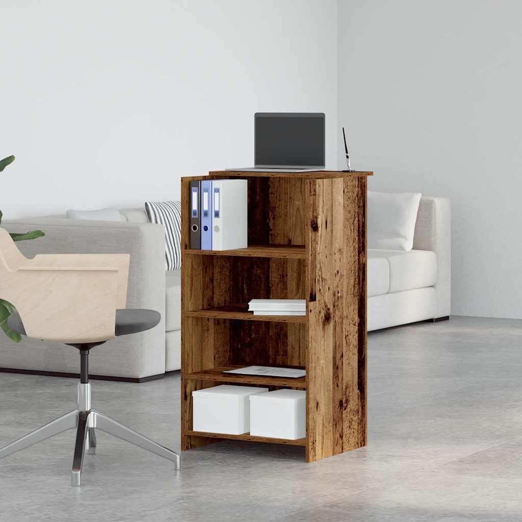 vidaXL Empfangstheke Altholz-Optik 55x50x103,5 cm Holzwerkstoff