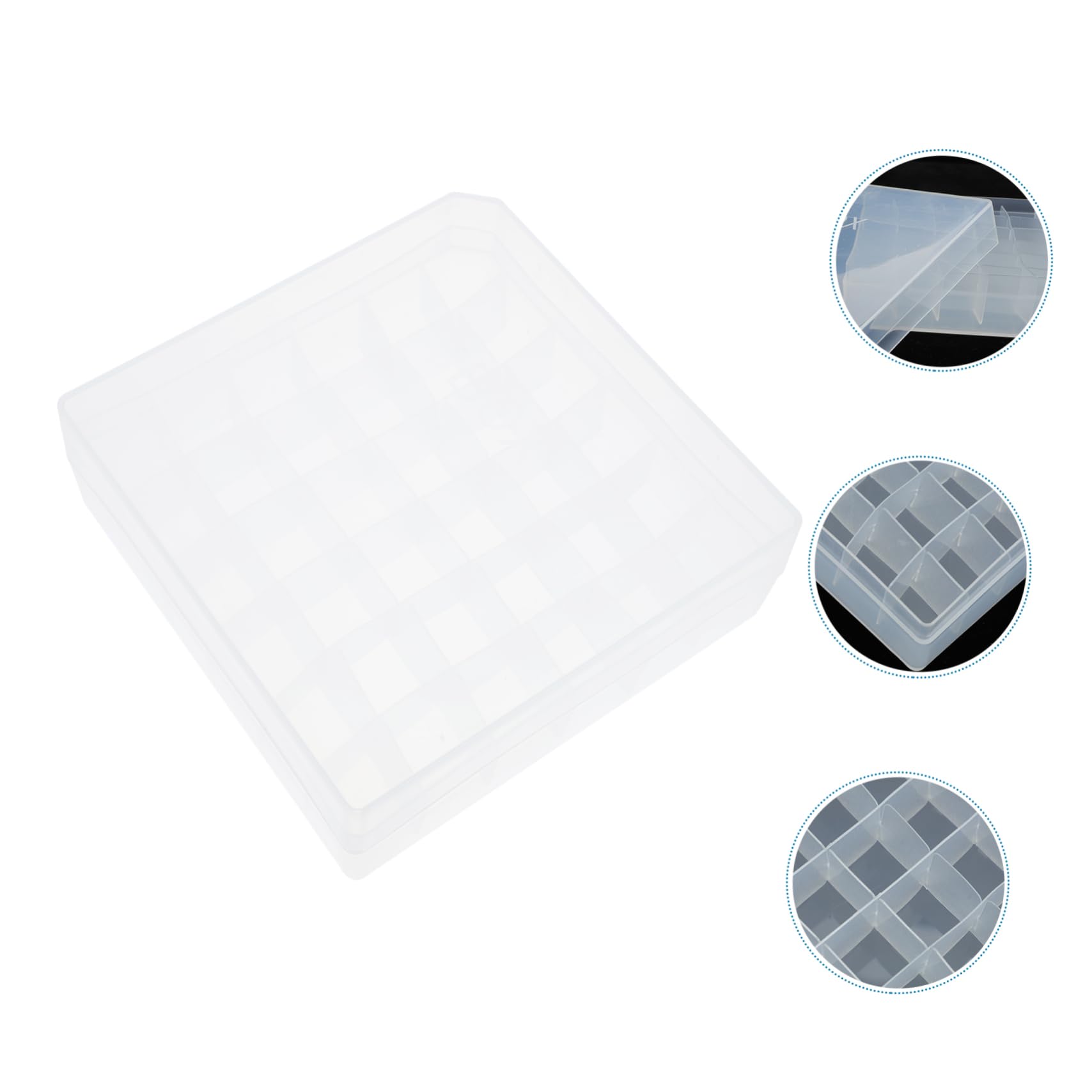 FRCOLOR Portable Vial Storage Case Plastic Box for Sample Vials Small Items 36 Compartments