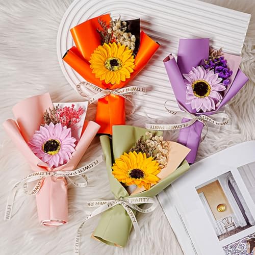 6 ramos pequeños de flores secas naturales para manualidades miniatura 5