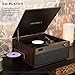Victrola Century Essential - 5-in-1 Vinyl Record Player & Music Center – 3-Speed Turntable, CD Player, VINYLSTREAM, Bluetooth & 3.5mm Aux, Record Player with Speakers, Mid Century Design (Espresso)
