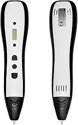 Caneta 3D RP700C com Tela OLED, Design Aerodinâmico, Temperatura Ajustável, Bico de Cerâmica de 0,6mm, Aquecimento Rápido em 25s, Controle de Velocidade, Imprime em PLA/ABS, Branca