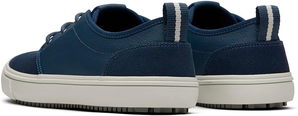 TOMS Men's Carlo Terrain Sneaker, Dark Indigo Canvas and Leather, 11.5