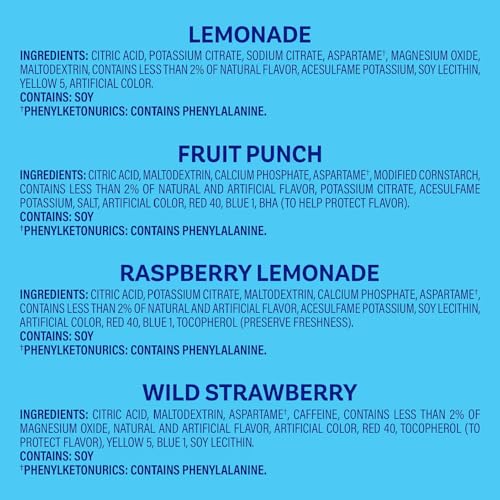 Crystal Light Water Flavoring Enhancer Variety Bulk, 120 Drink Mix Packets (30 Each Flavor) - Lemonade, Fruit Punch, Raspberry Lemon, Wild Strawberry, Bundle With Galley Grove Sugar Free Breath Mints - Image 6