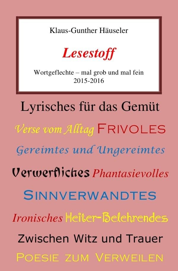 Lesestoff: Wortgeflechte - mal grob und mal fein