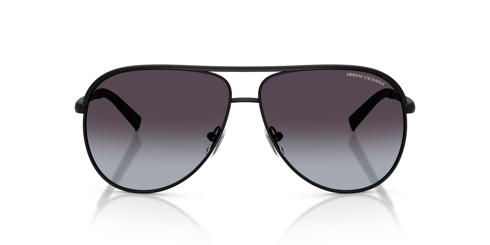 Armani Exchange Unisex Sunglasses Shiny Gunmetal & Black Frame, Gradient Grey Polarized Lenses