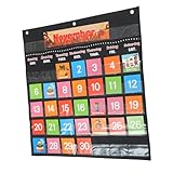 JuneSun教室用カレンダー1セット、多目的、教育用ウォールステッカー、幼児、子供、英語カレンダー [並行輸入品]