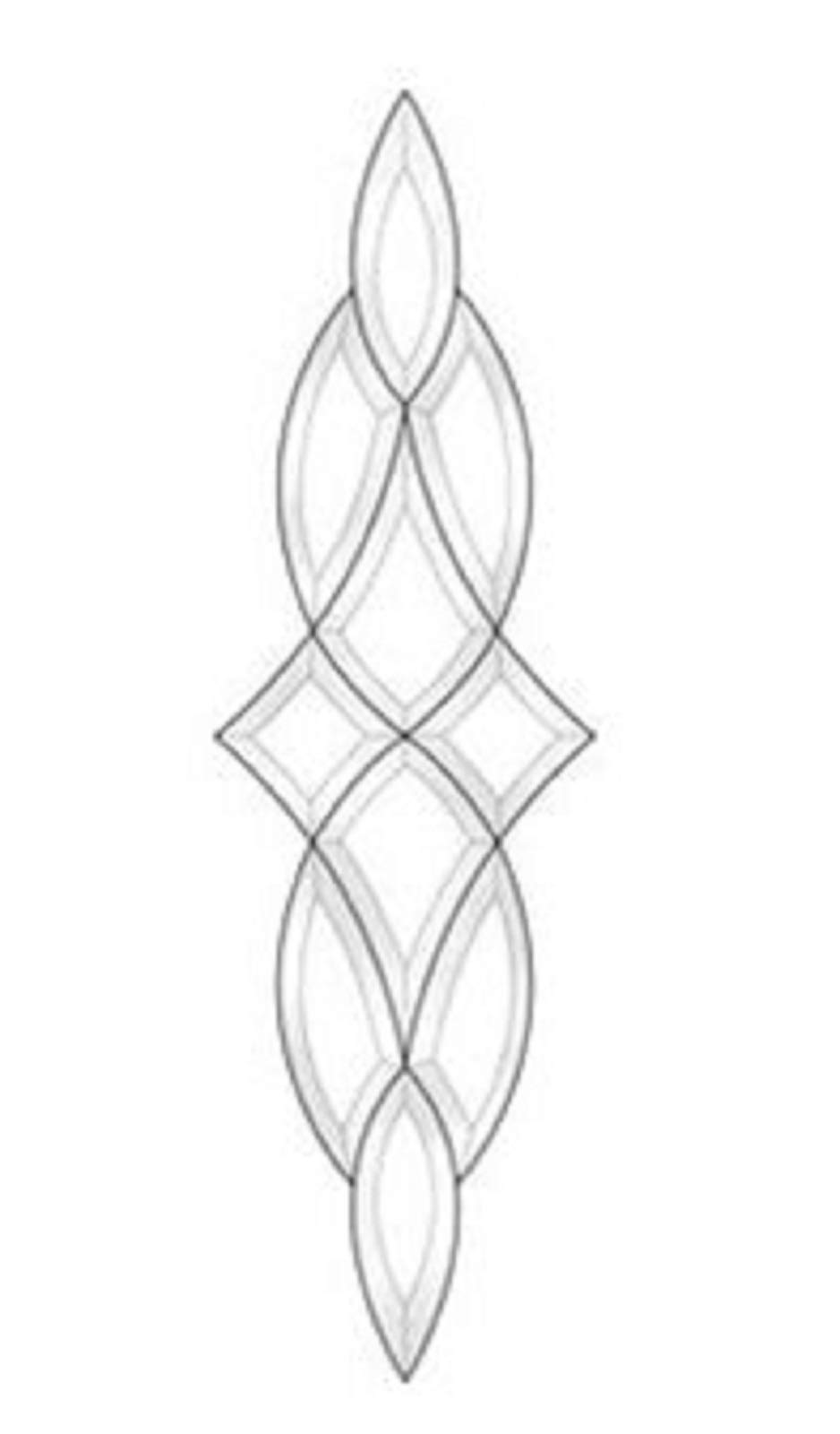 Stained Glass Supplies - 8 1/4 x 28 Inch Long Starburst Bevel Cluster EC591