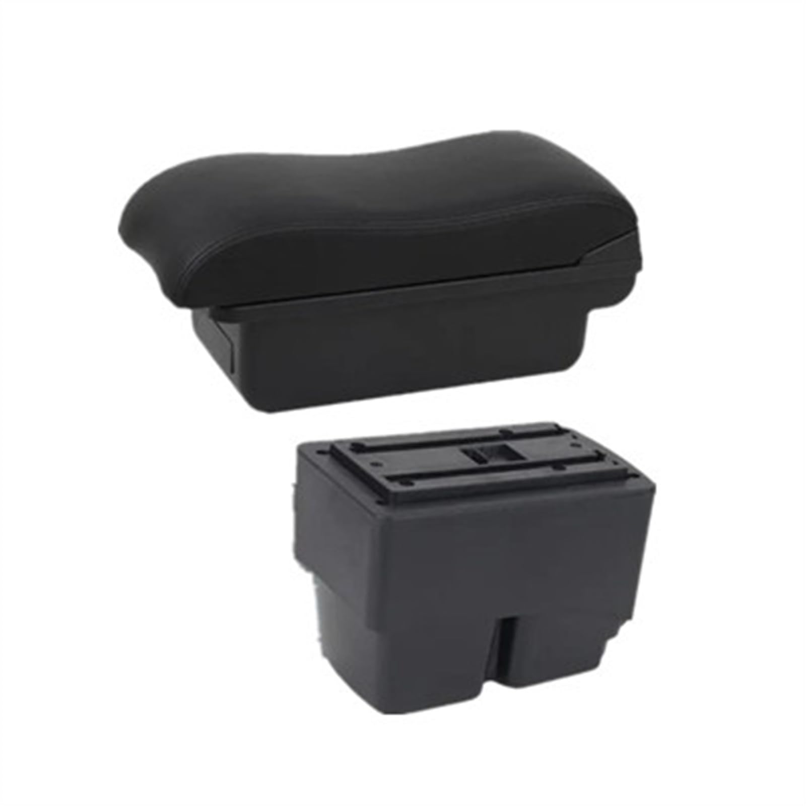 NOHEEU Car Armrest Box 2009-2017 Storage Interior Details Accessories Easy Installation For Fiesta MK7(A2 black line No USB)