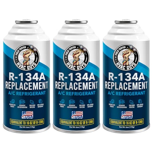 HVAC Guys AC Refrigerant R134a Replacement - Eco-Friendly, 100% Natural Hydrocarbon Gas - R-134a...