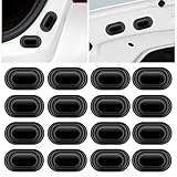 YYTQP 16 PCS Car Door Shock Absorber, Thickened Silicone Car Door Slam Stopper with Self Adhesive,Car Soundproof Door Protectors, Anti-Collision Car Side Door Protection Sticker for Cars (NO Pattern)