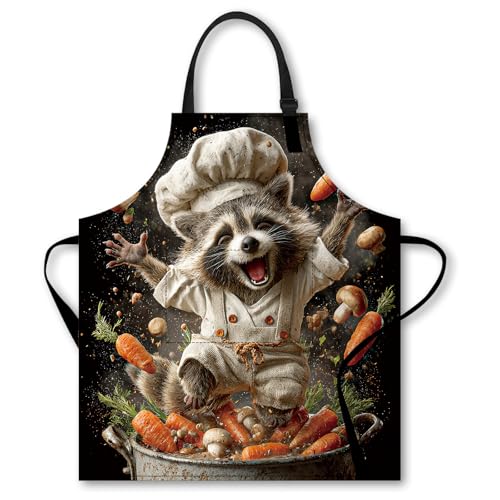 Image of Nuxovilar Cute Apron with Pockets, 26.77 * 30.7 Inches, Versatile for Meal Prep, Baking, Holiday Cooking