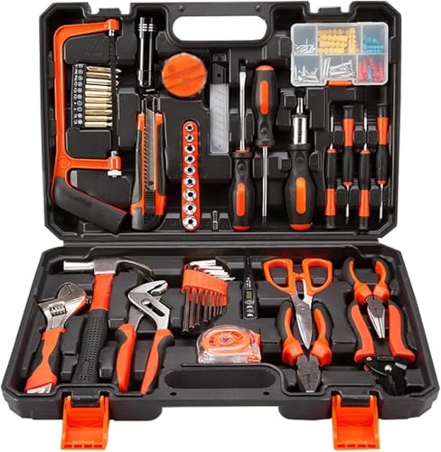 Kit de herramientas combinado de 102 piezas con caja plástica miniatura 1