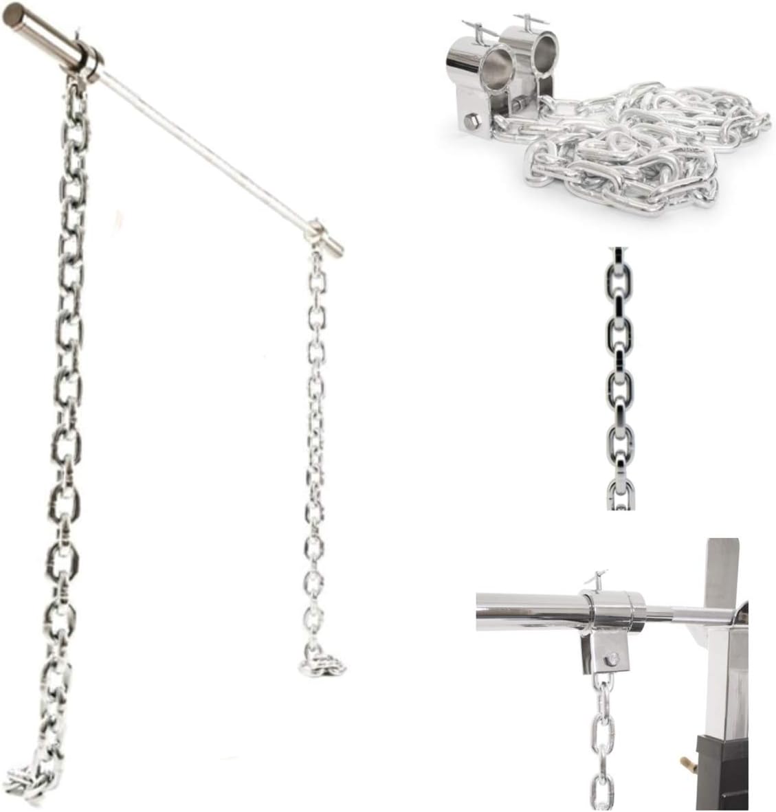 TnP Olympic Chain Weight Lifting Weighted Chains Commercial Home Gym Training MMA 2" 50mm Bars - 8KG / 10KG / 12KG