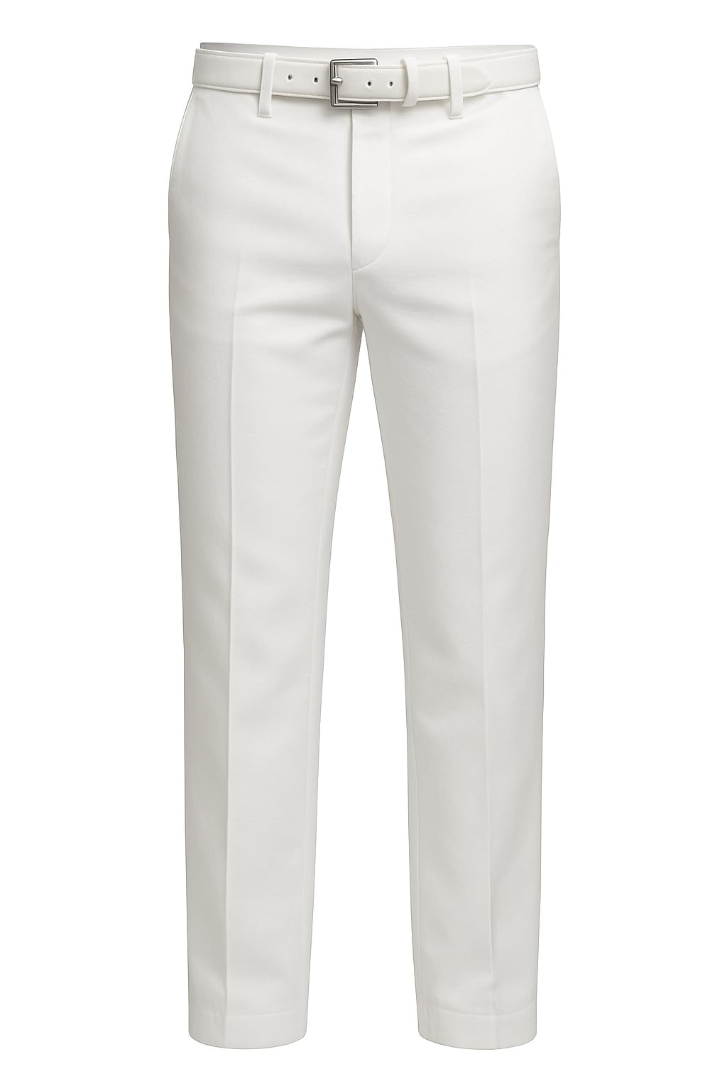 New Model UK Mens Bowling Trouser Cricket Pants | Belt Loop | Size 30 to 46 (38) White