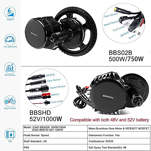 ایگرد | قیمت و خرید BAFANG BBSHD BBS02B 1000W 750W 500W Ebike Motor LCD  Speedmeter Electric Bike Conversion Kit with Display