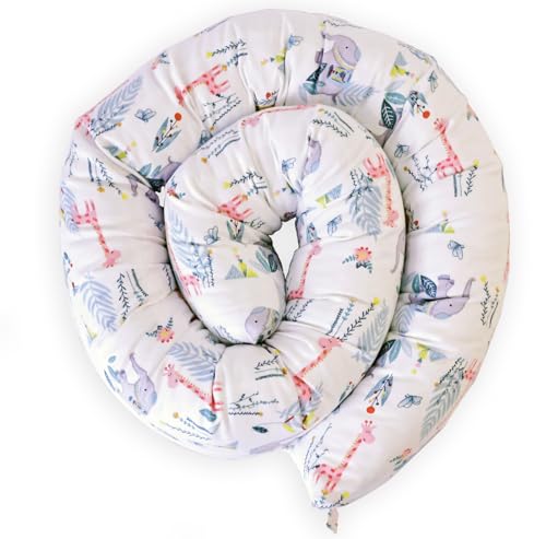 Yearonan Almohada para Dormir de Lado, Almohada Cama Rollo Serpiente para Cama Larga Rollo Almohada para Dormir (180 x 13 cm)-Almohada para Dormir de Lado algodón