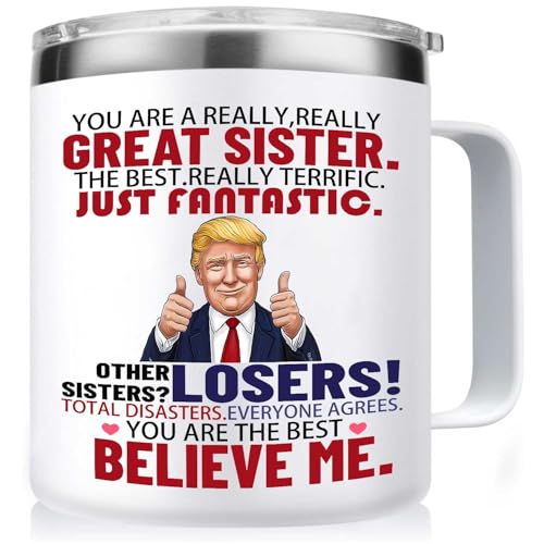 NIAEIAIE Funny Sister Gifts from Brother Adult-Best Birthday Gifts for Sister or In Law-You Are A Really Great Sis-Unique Present Idea for Birthday,Christmas (14 oz, Coffee mug)