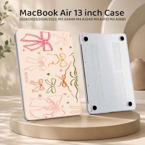 Image of MOCA Case Compatible with MacBook Air 13 inch M5 M4 M3 M2 2026-2022 Hardshell Cover for MacBook Air 13.6, A3449 A3240 A3113 A268