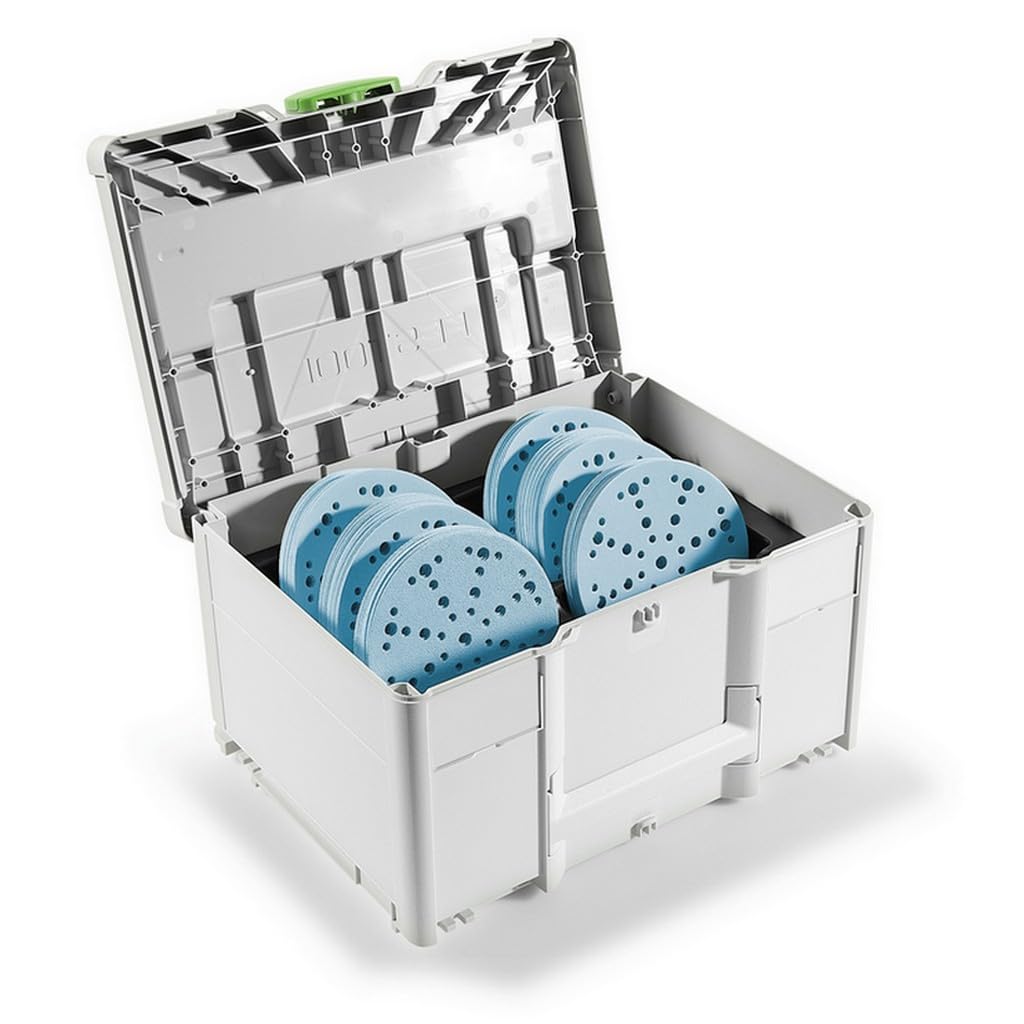 Systainer Festool Con Dischi Abrasivi Granat - Set SYS-STF D150 Per Levigatrici - Grana Da P60 A P220, Ideale Per Vernici VOC - Foto 11