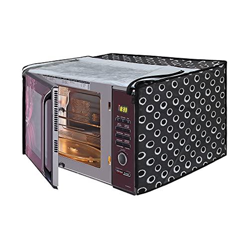 Image of DREAM KING Stylish Design & Printed Microwave Oven Cover Full Closure |waterproof & Dustproof Oven Cover Suitable for All Models - Multicolour SA17