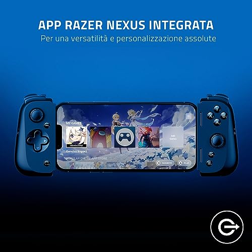 Kishi V2 per iPhone - Controllore di Gioco Mobile (Adatto a Tutti con Ponte Estensibile, Streaming di Giochi per PC e Console, Design ergonomico, Alimentato dall'app Nexus) Nero - Controller - Immagine 8